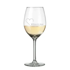 Witte wijnglazen graveren